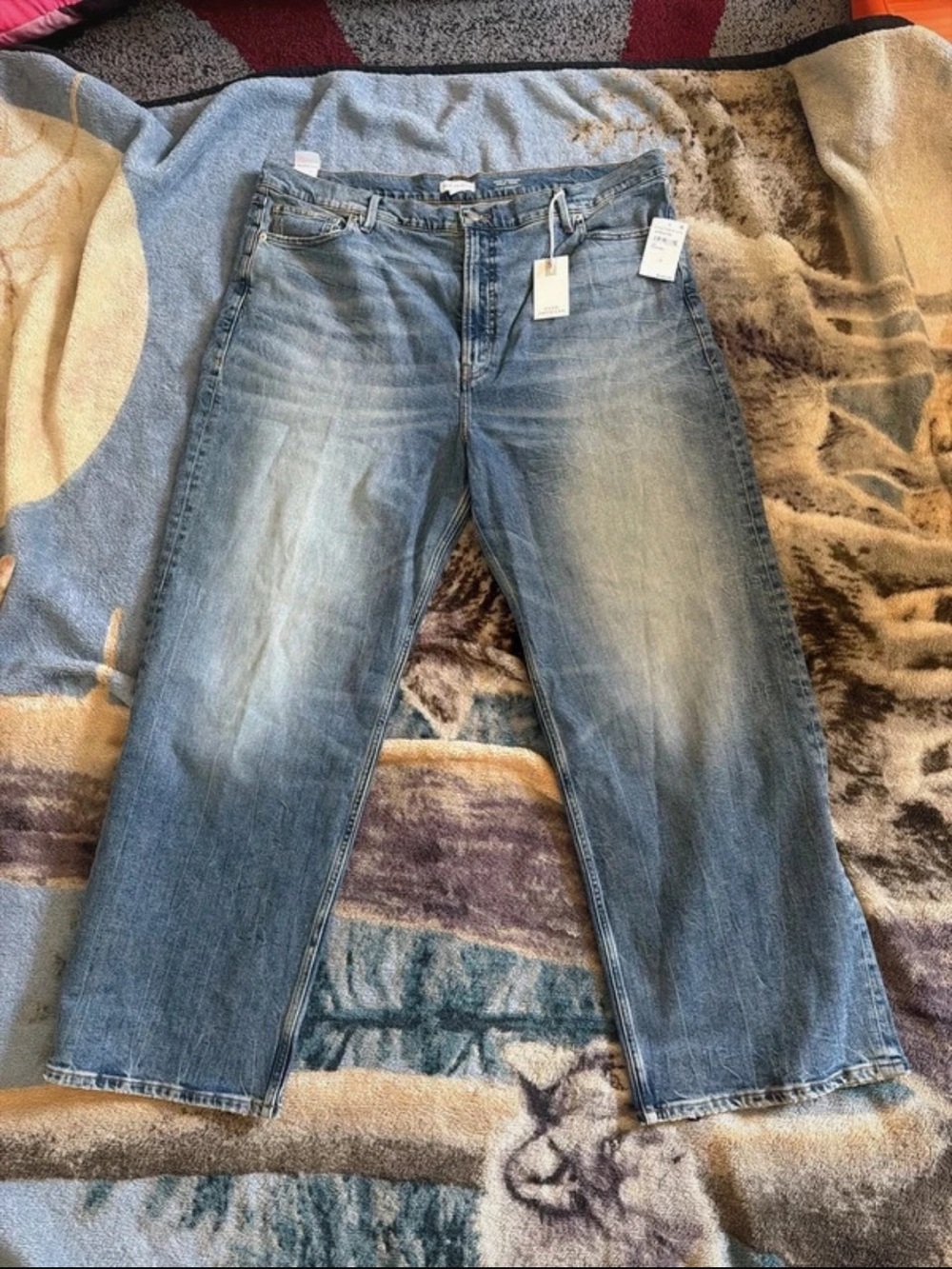 Good American Light Blue Wide-Leg Jeans